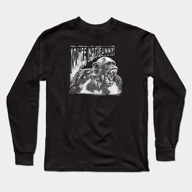 angry monkey Long Sleeve T-Shirt by ElArrogante